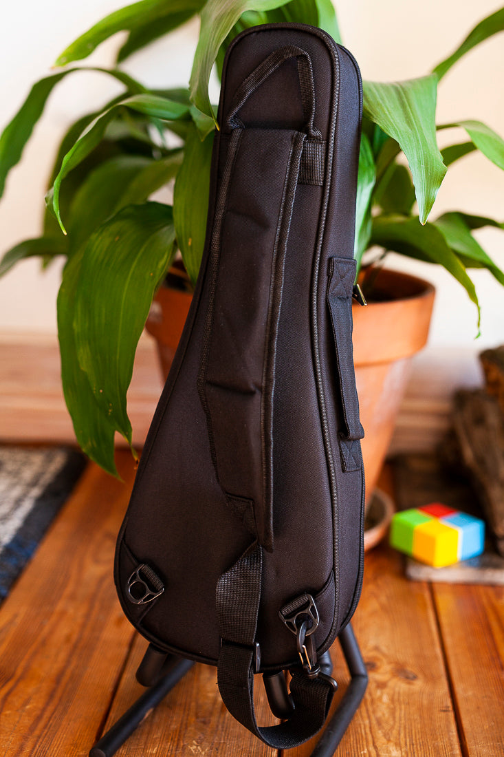 ENYA KUS28D Solid Engelman Spruce Top Soprāna Ukulele Ar Somu