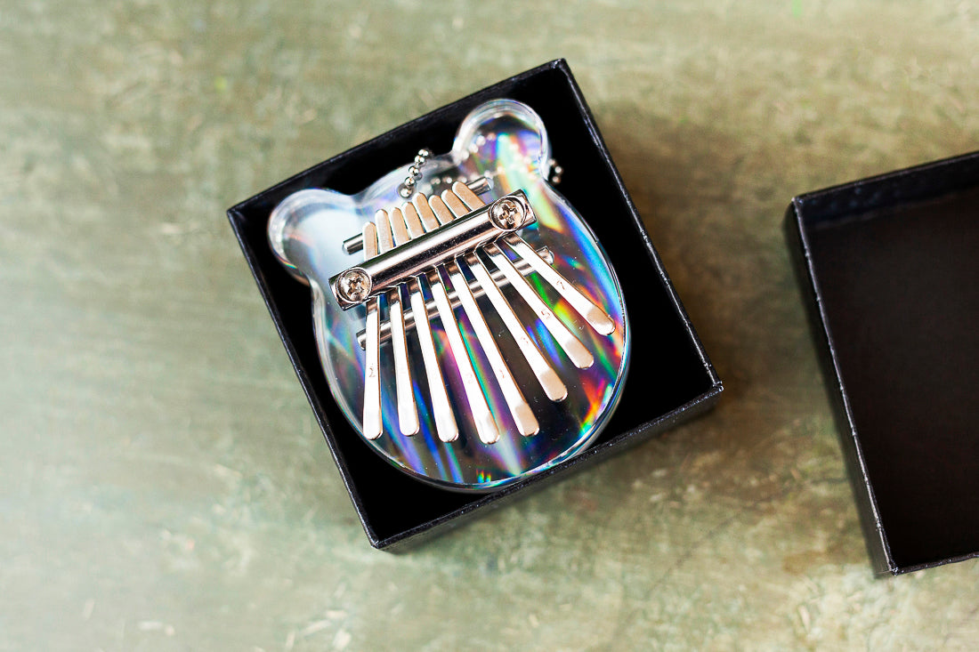 Learn to Play with Our Adorable Rainbow Bear 8-Key Acrylic Kalimba!